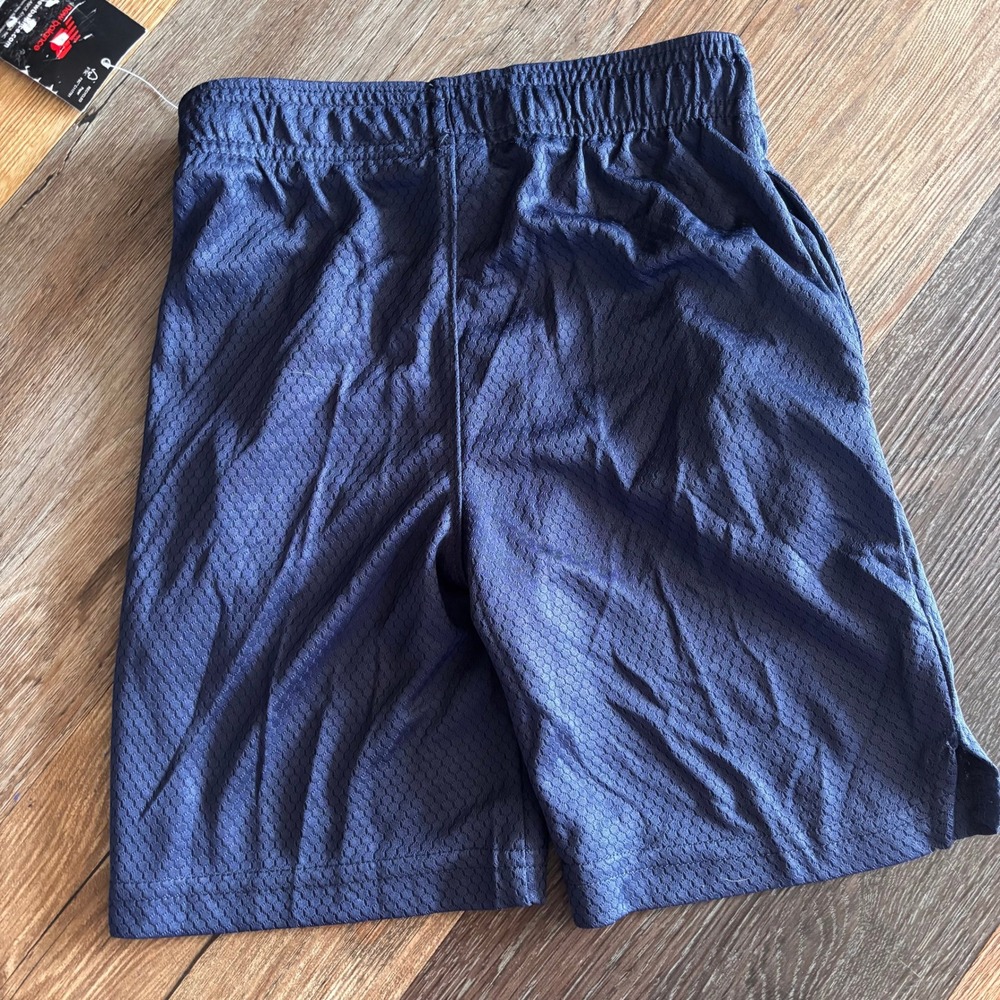 New Balance Boys Natural Indigo Blue Honeycomb Mesh Athletic Shorts Size L 7 NEW - Picture 4 of 6